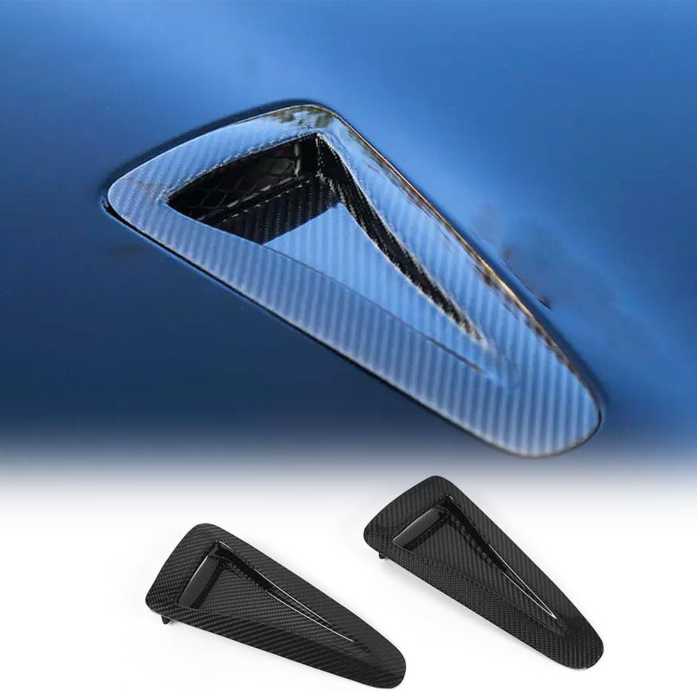 MCARCAR KIT Dry Carbon Fiber Hood Air Vents Compatible with Nissan GTR GT-R R35 2009-2020 Hood Vent Insert Air Flow Intake Ducts Hood Scoops Body Kits Car Accessories