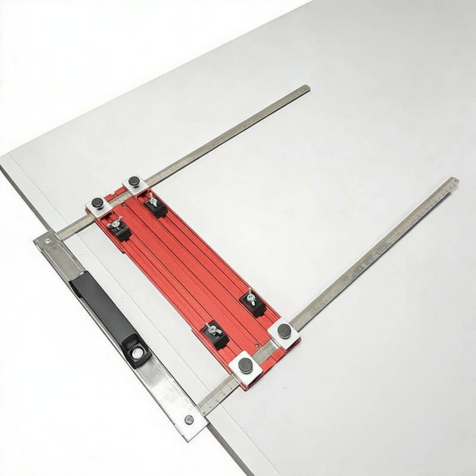 Base per Macchina da Taglio Supporto Robusto con Scale Integrate Slot di Posizionamento Manico Antiscivolo Screw Adattabile Adatta per Bricolage Manutenzione Domestica, 500MM, Con Ruote
