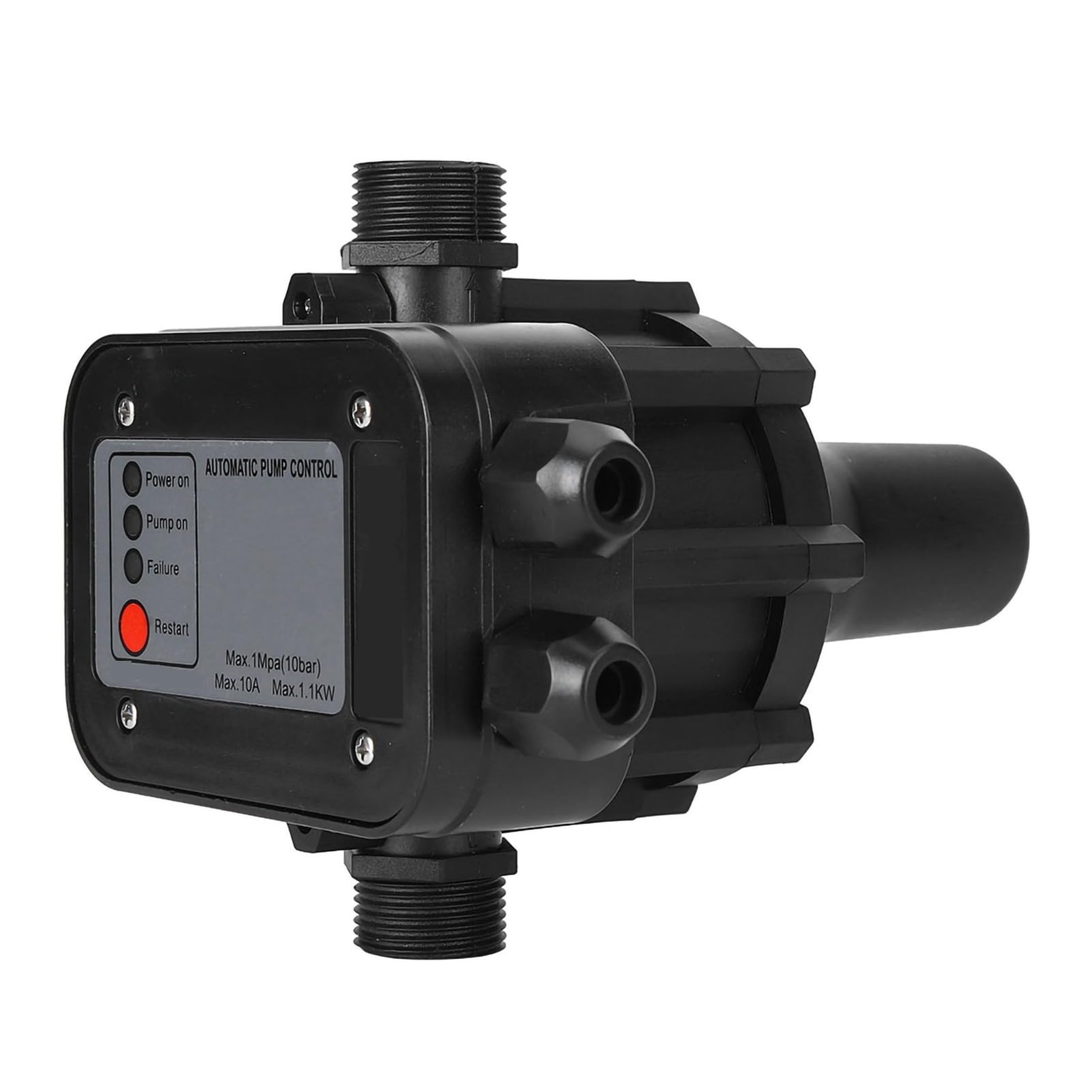 Interruptor De Presión Autocebante Negro Controlador Automático Bomba Electrónico Respuesta RáPida