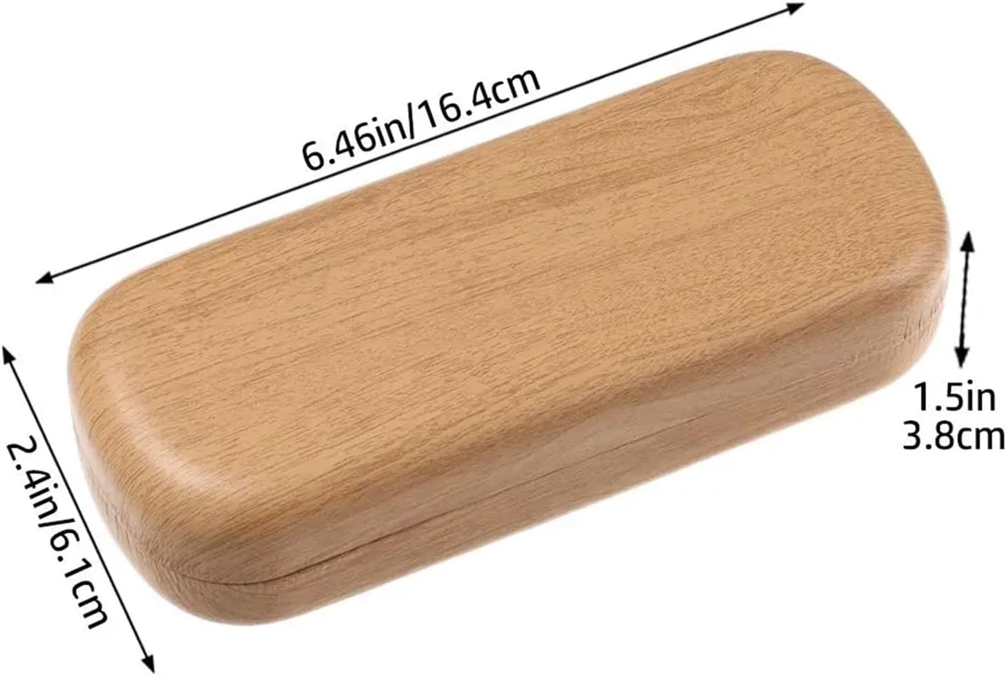 Etui Na Okulary Etui Na Okulary 1 Szt. Wodoodporne Pudełko Na Okulary Z Usłojeniem Drewna Damskie Męskie Przenośne Etui Na Okulary Do Czytania Okulary Przeciwsłoneczne, Light Brown
