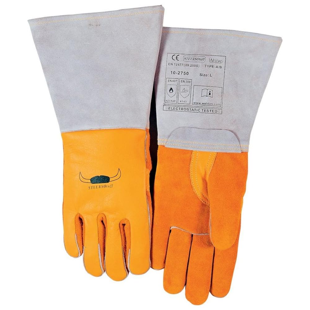Weldas 10-2750XL 10-2750 Gants soudeur, Jaune, XL