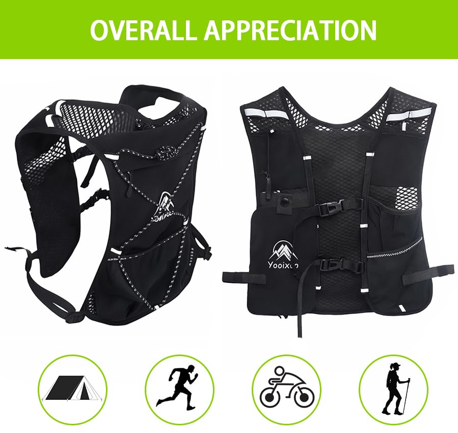 Gilet Da Corsa Unisex Con Supporto Telefono E Borraccia - Leggero Traspirante Regolabile Per Running, Ciclismo, Trekking