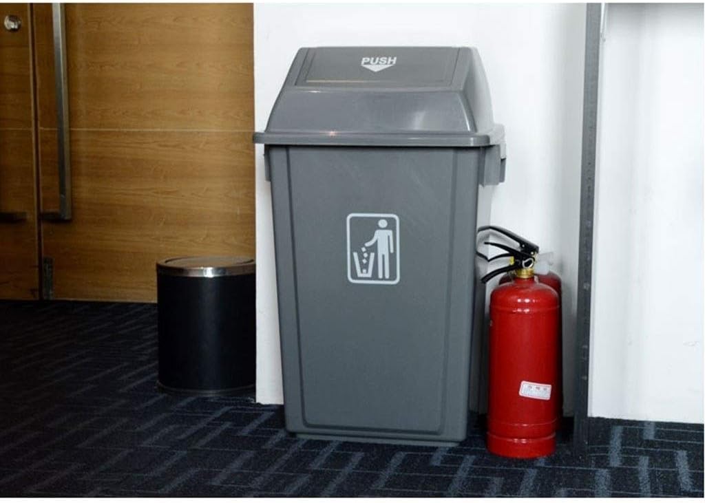 Waste Bins,Rrubbish Bin Trash Can Outdoor Large-Capacity Trash Can Shoppicenter Hotel Community Office Classification Trash Can with Lid Gray Garden Trash Can Kitchen Trash Can/Gray/42L