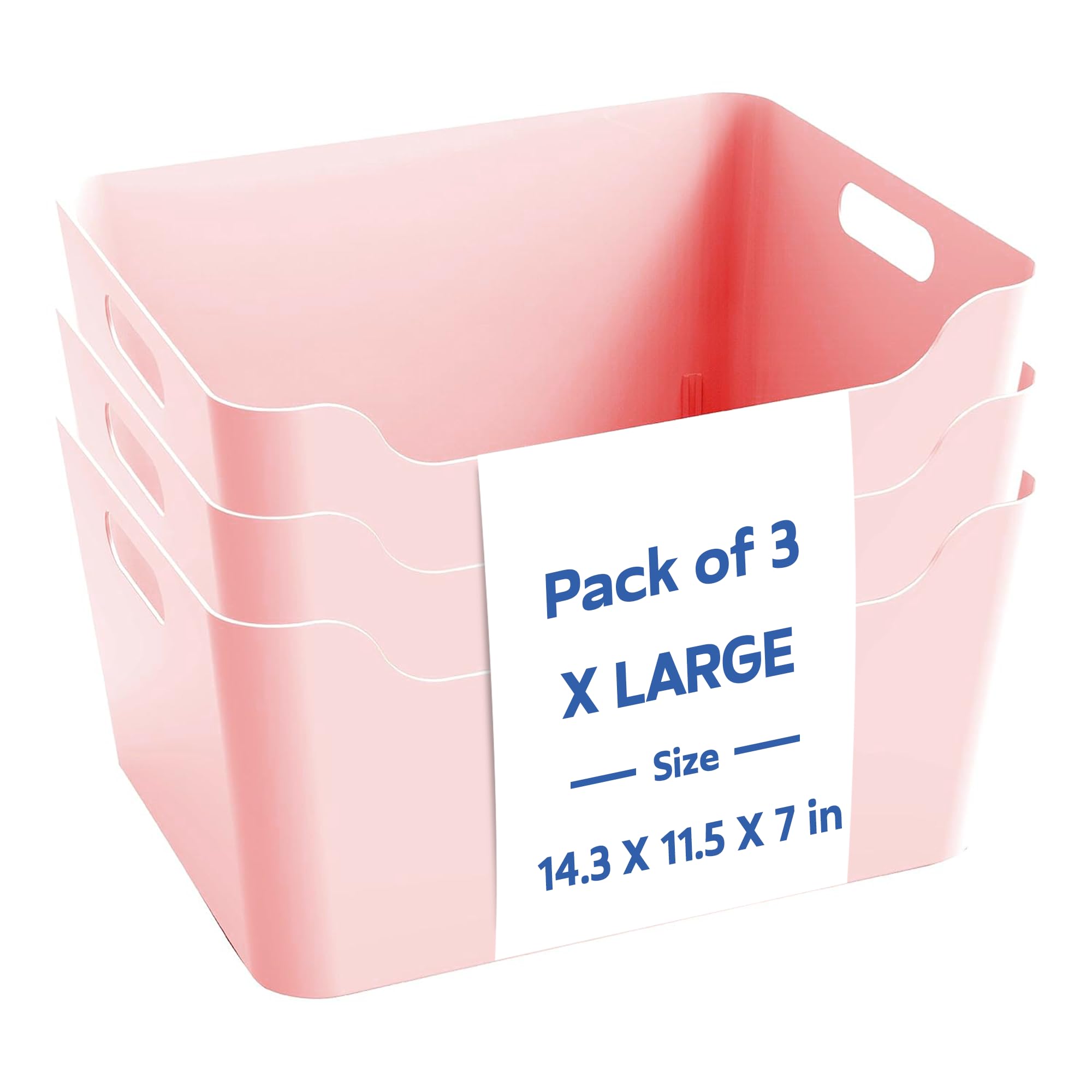 KOLORR Jolly Baskets XL - Pink Storage Baskets -12 KOLORR Jolly Baskets XL - Pink Storage Baskets -12