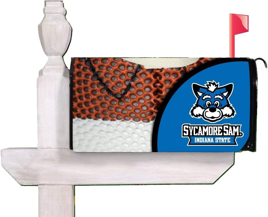 VictoryStore Outdoor Mailbox Cover - Indiana State University, Football, Magnetic Mailbox Cover