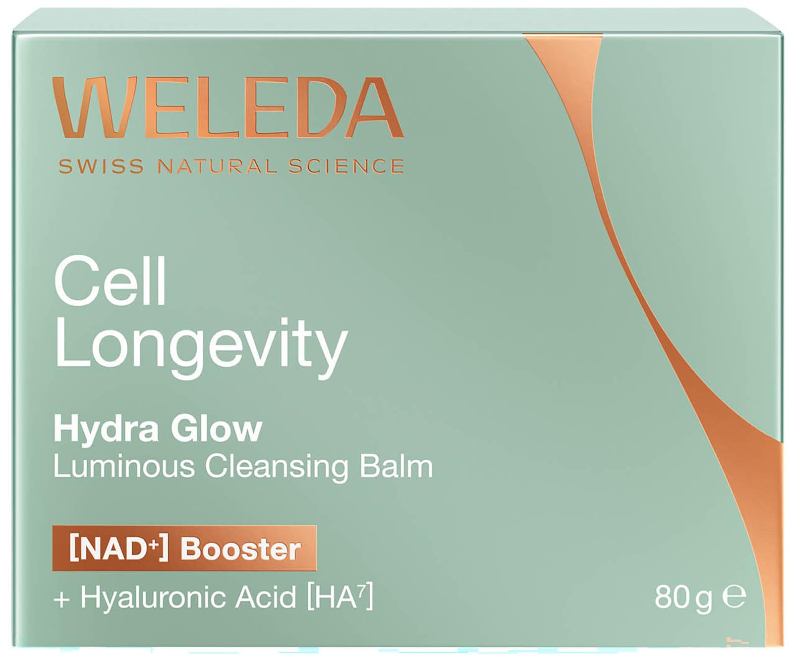 WELEDA Cell Longevity Hydra Glow Luminous Cleansing Balm - Gesichtsreinigung Balsam mit [NAD⁺] Booster & Hyaluronsäure reinigt die Haut & spendet Feuchtigkeit (Naturkosmetik, vegan, 80g)