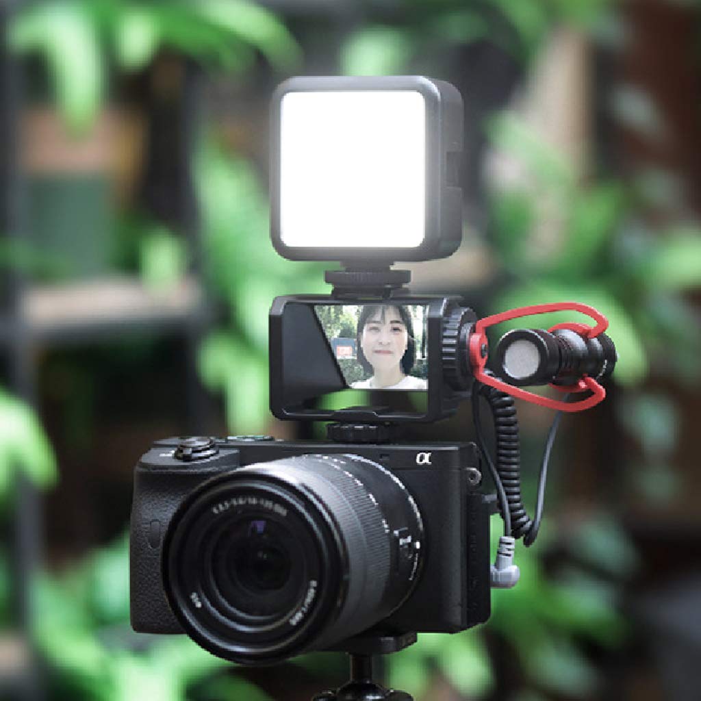 GRABLOOM Screen Bracket Vlog Selfie Stand Holder for So-ny A6000 A6300 Kit 4k Video USB