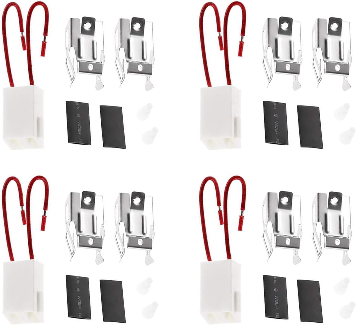 12001676 Burner Terminal Block Kit Electric Range Stove for Whirlpool Kenmore Maytag AP4009015 PS1570190 Range Burner Receptacle - 4pcs