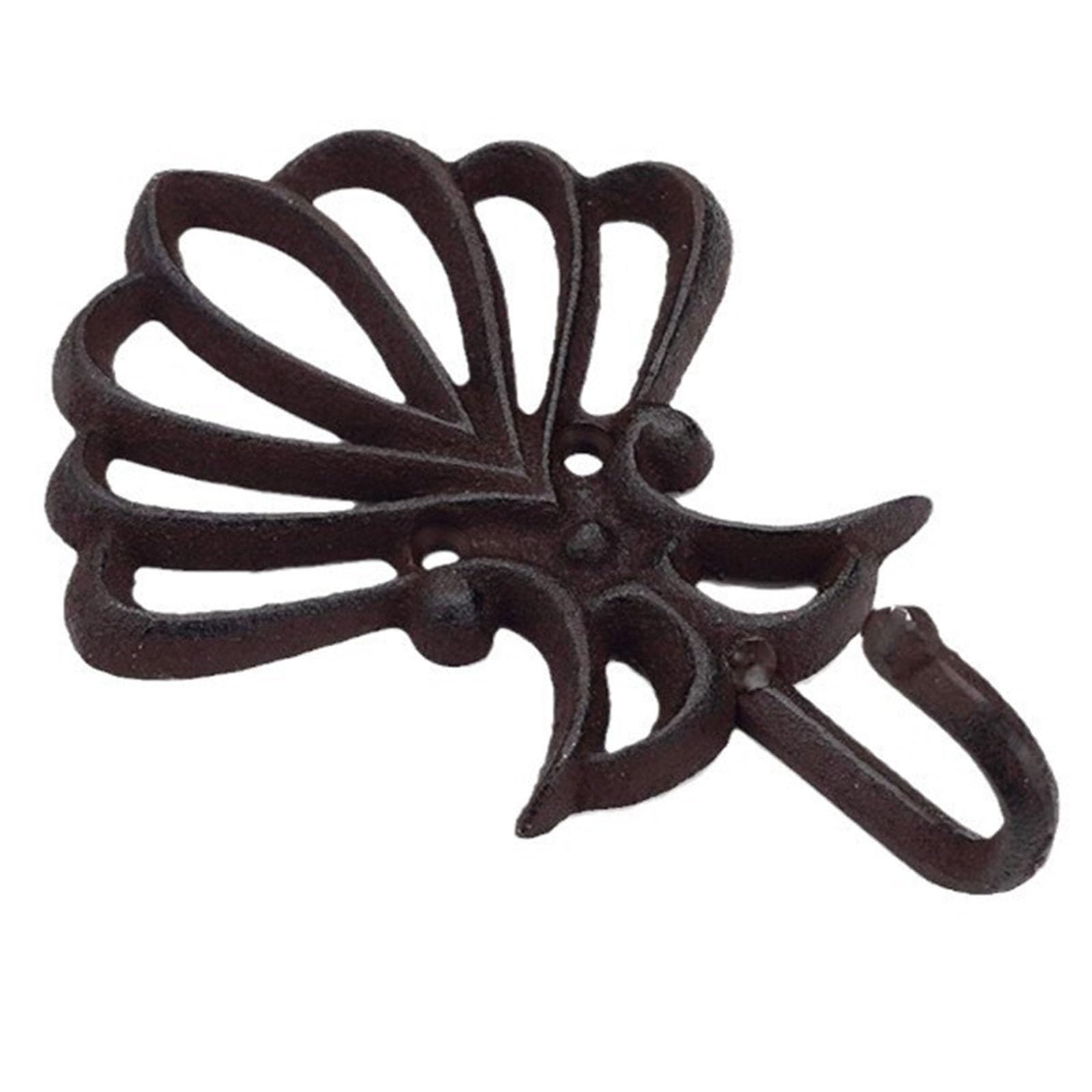 YLFKWLHRW Cast Iron Coat Hooks Vintage Retro Countryside Cast Iron Home Decorative Storage Wall Hook for Coats Keys Bags