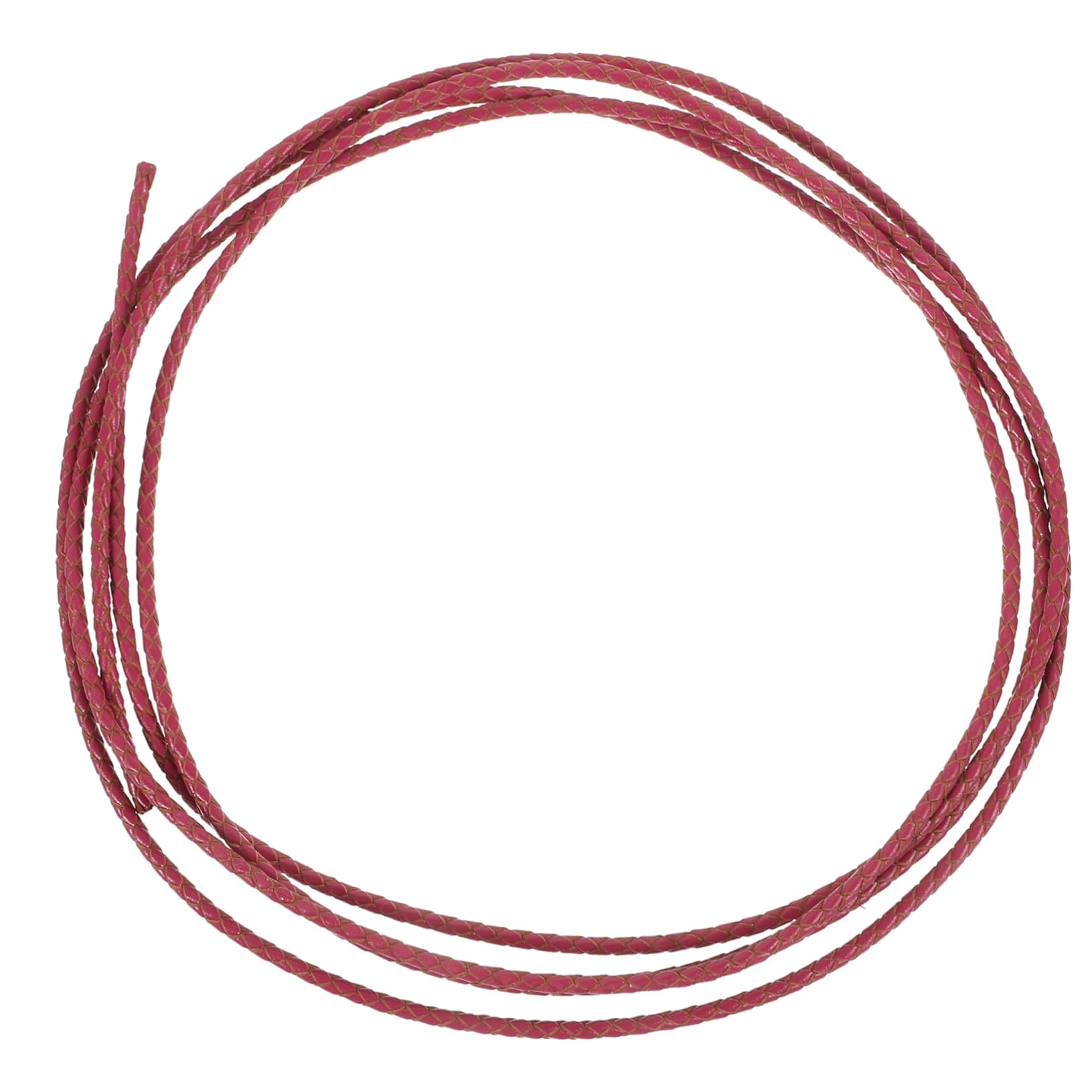 LALAFINA Leather Braided Cord 2m Length Cord Necklace String Handmade Bracelet Craft Making Supplies