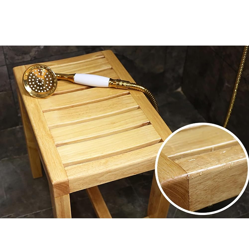 Doccia In Legno Panchina Impermeabile Sgabello Da Bagno Per Anziani Sedia Da Bagno Sedia E Sedile Da Bagno Con Ripiano Di Stoccaggio Bambini O Adulti Antiscivolo Capacità 150 Kg(Color:1)