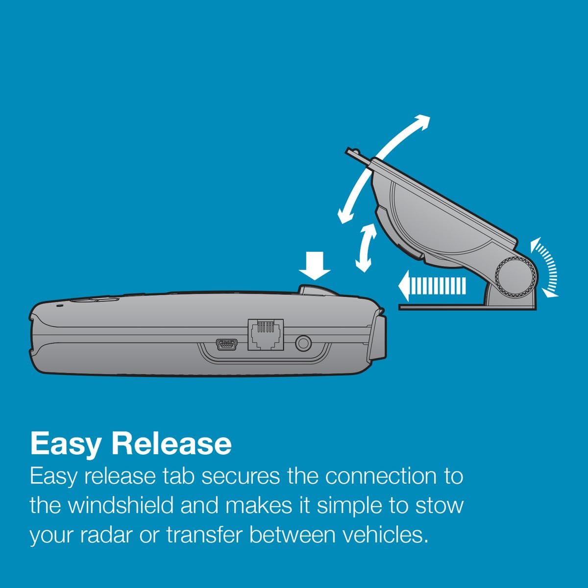 Escort Original StickyCup Silicone Suction Windshield Mount for Compatible Escort Radar Detectors: Passport MAX, Passport MAX II