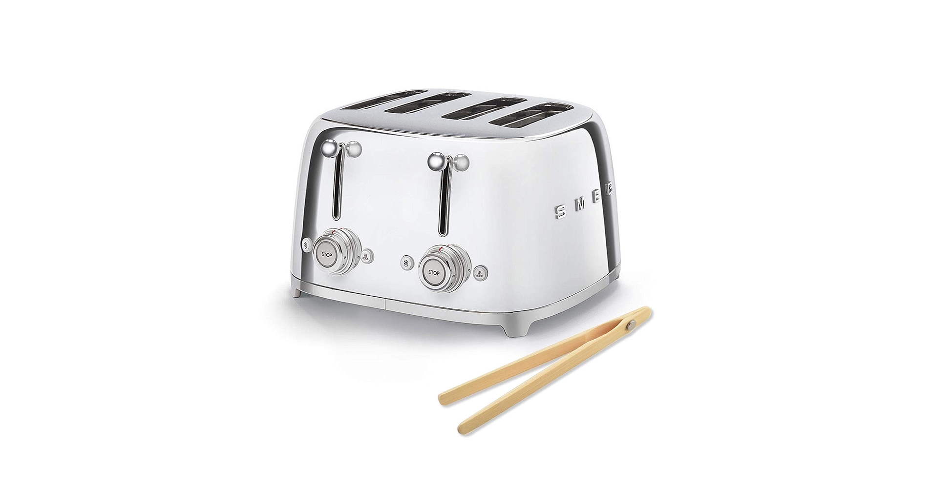 Amazon.com: Smeg 50s Retro 4-Slot Toaster TSF03SSUS Bundle