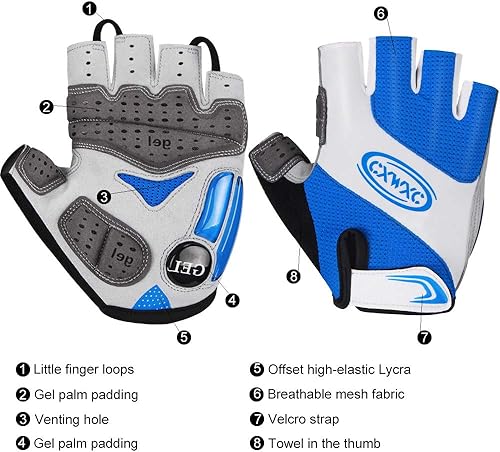 Miniatura 10 de Guantes de ciclismo para hombres y mujeres transpirables de gel para montar en bicicleta de montaña guantes de bicicleta antideslizantes para A: