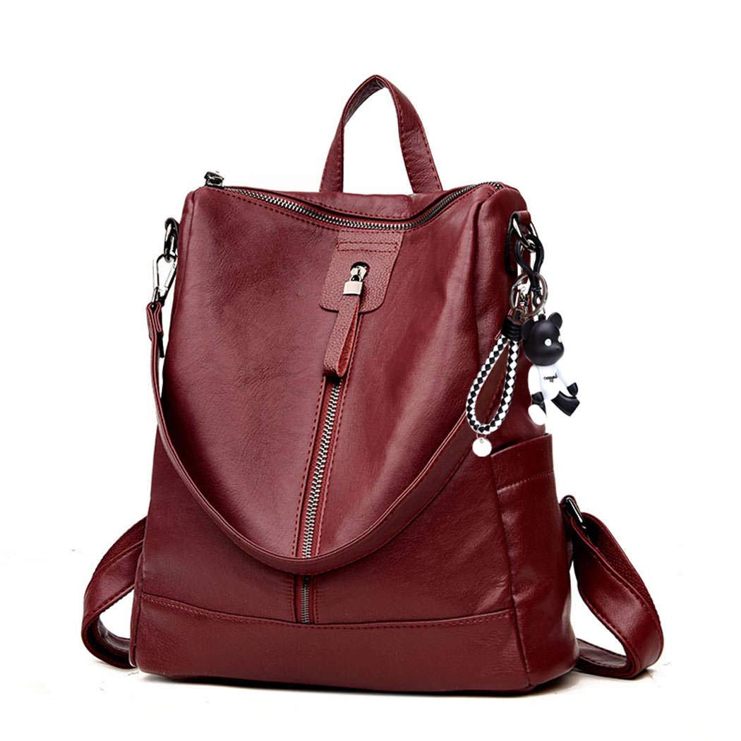 AINUOEY Donna Borse a Zaino Borsa a Zainetto Elegante Tracolla Zaini Firmate Marca Zainetti Antifurto PU pelle 76613 1 pz Vino Rosso
