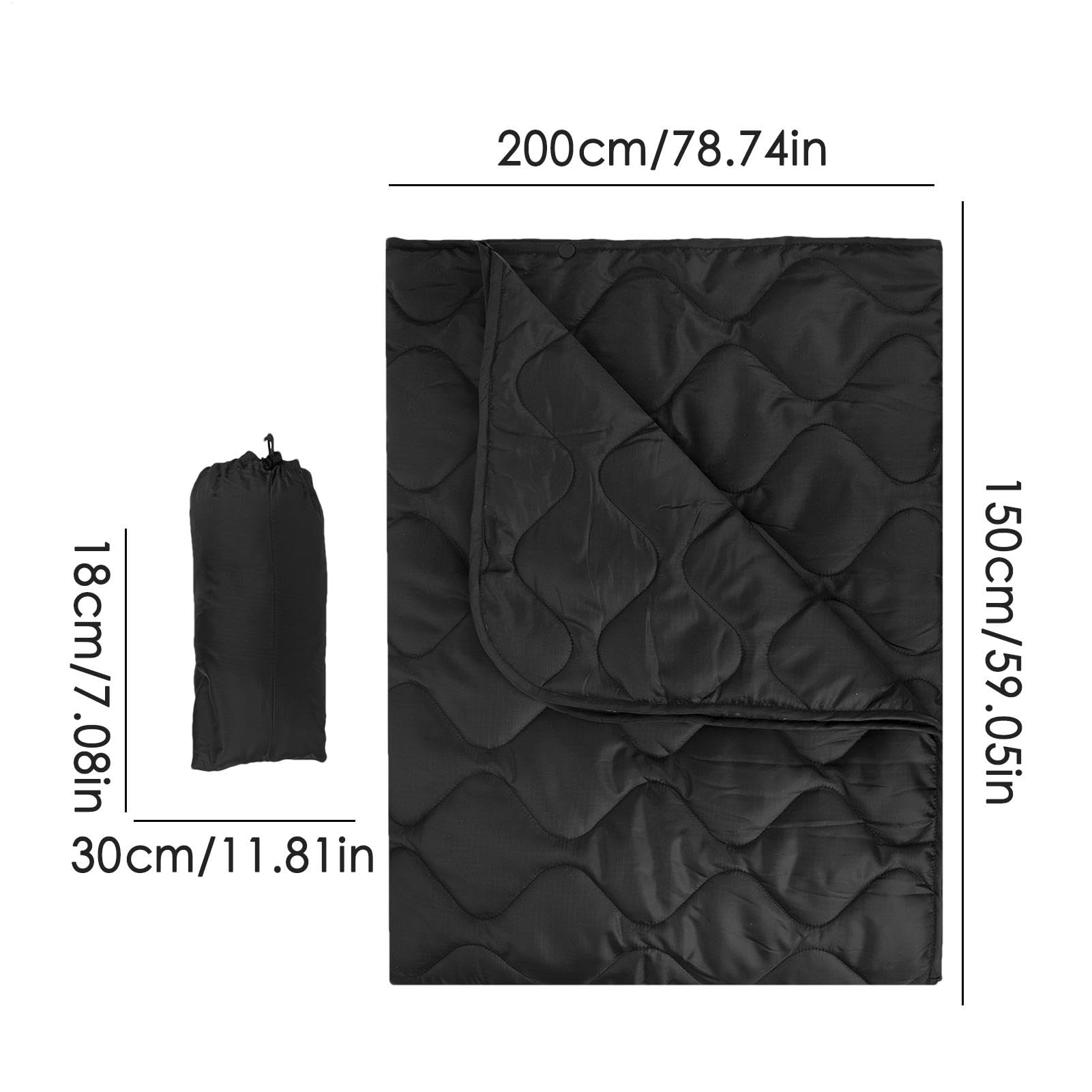 Coperta da campeggio ignifuga compatibile con Bonfire, coperta da | campeggio multifunzionale per picnic e campeggio, coperta da campeggio impermeabile, grande coperta da viaggio leggera e cald