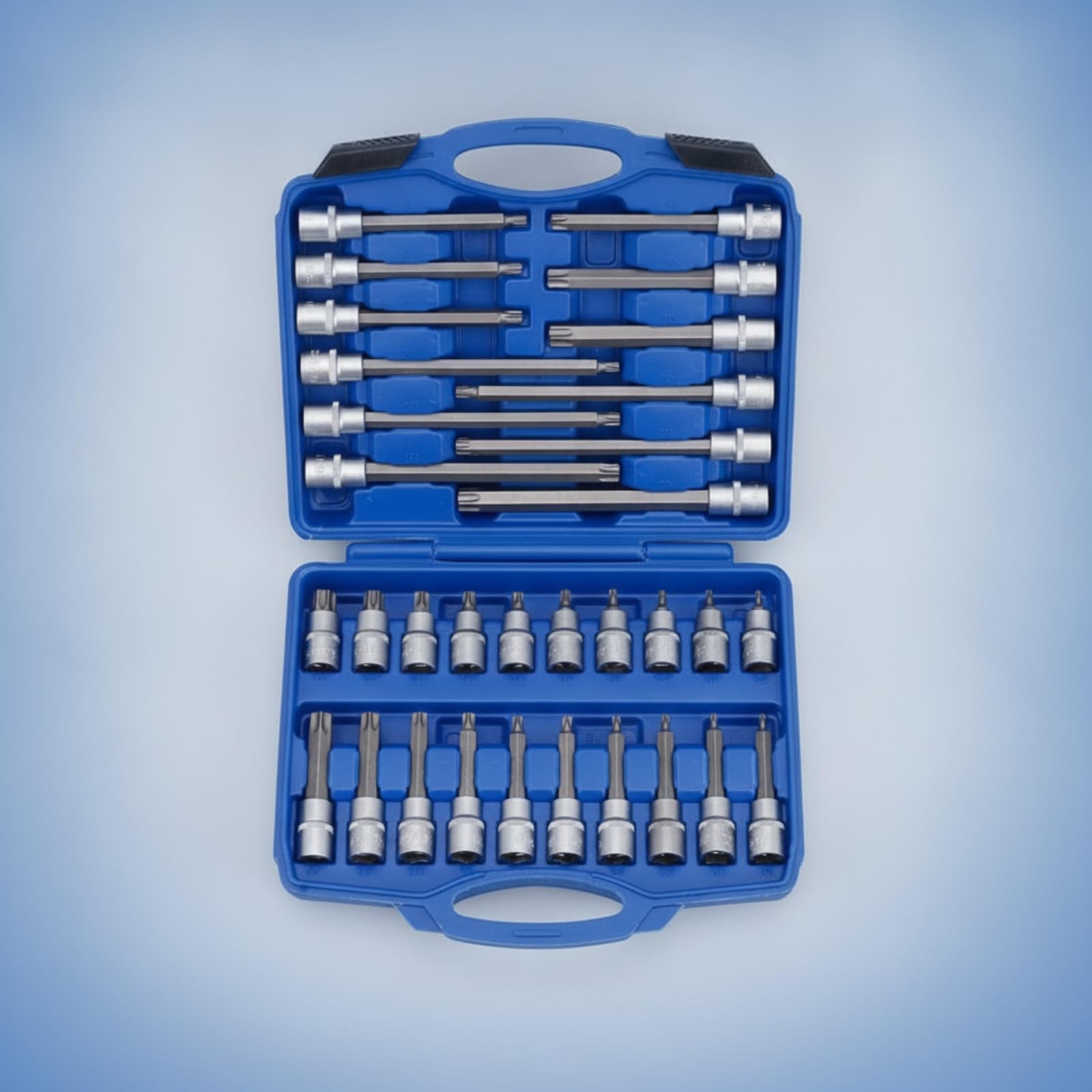 Jeu Douilles et Embouts Organisé Coffret Clés à Douilles Complet Mallette à Outils pour Bricoleurs