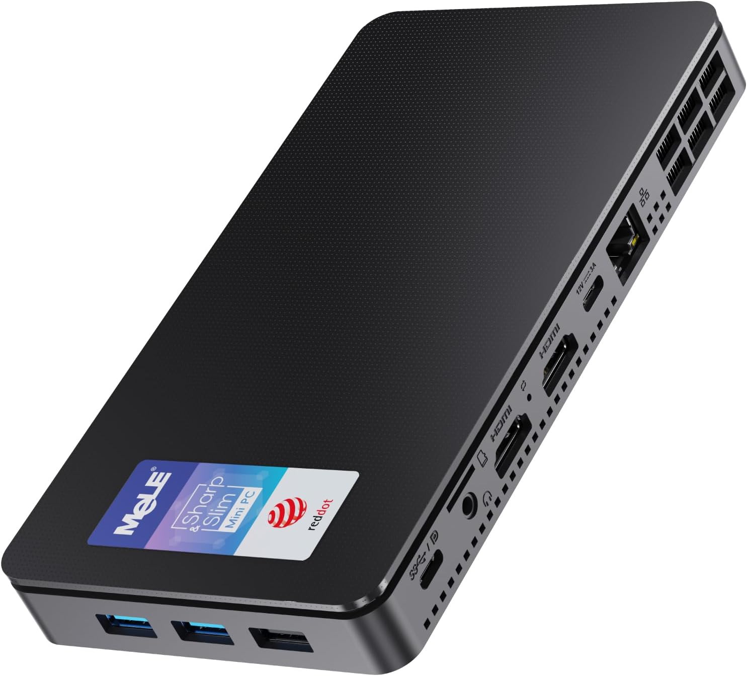 Reddot Winner Slim Mini PC Overclock4C N100(up to 3.4GHz) 16GB RAM, 512GB Storage, Mini Desktop Computer, Triple Screen Display, Full Function USB-C on Office Education