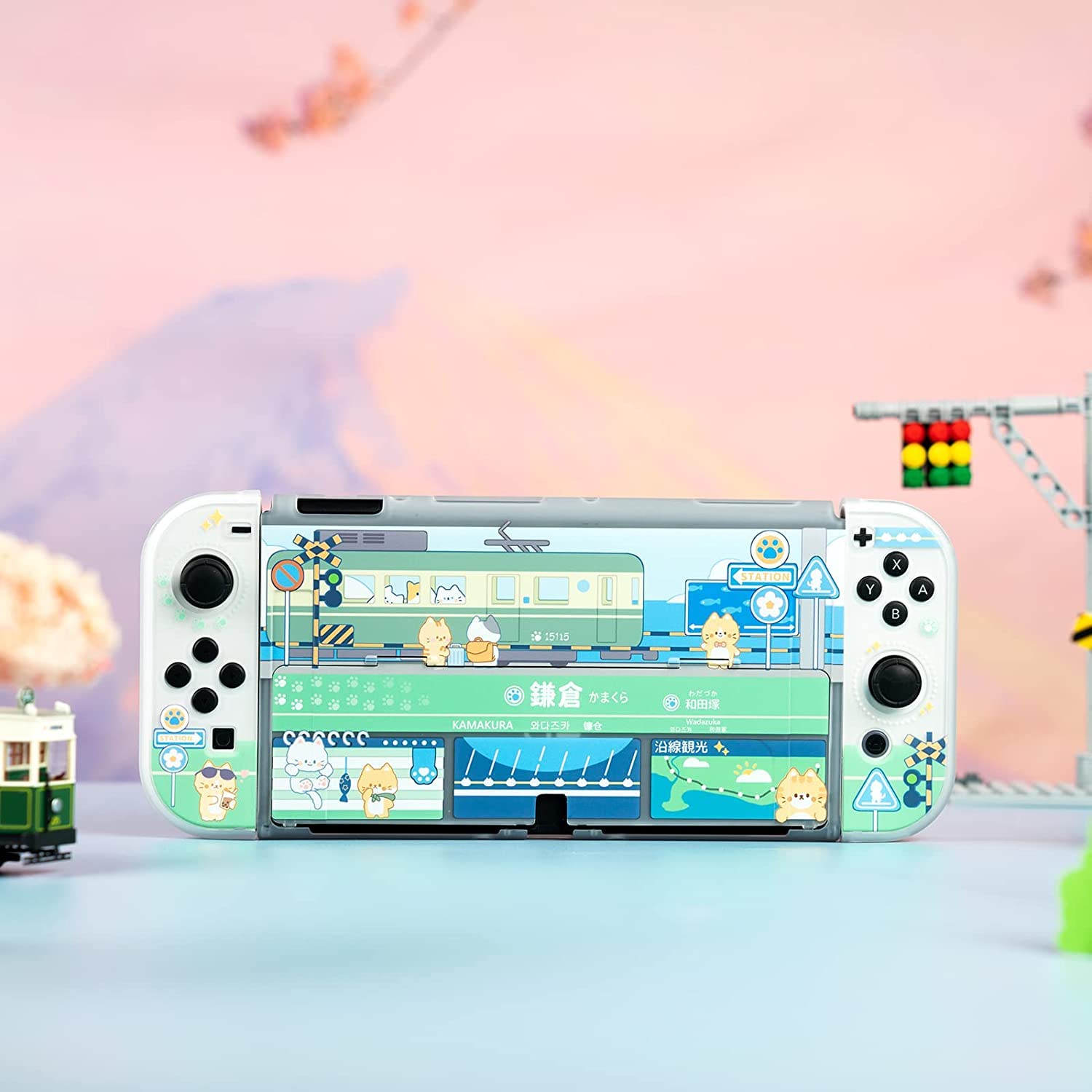 GeekShare Cover Protettiva Slim Compatibile con Switch OLED e - Protezione antigraffiti e antigraffiti - Per i viaggi
