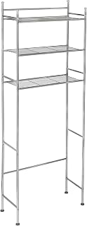 Honey-Can-Do BTH-05079 3-Tier Chrome Over Toilet Bathroom Shelf - Space-Saving Metal Storage Organizer 9.5x23x60"