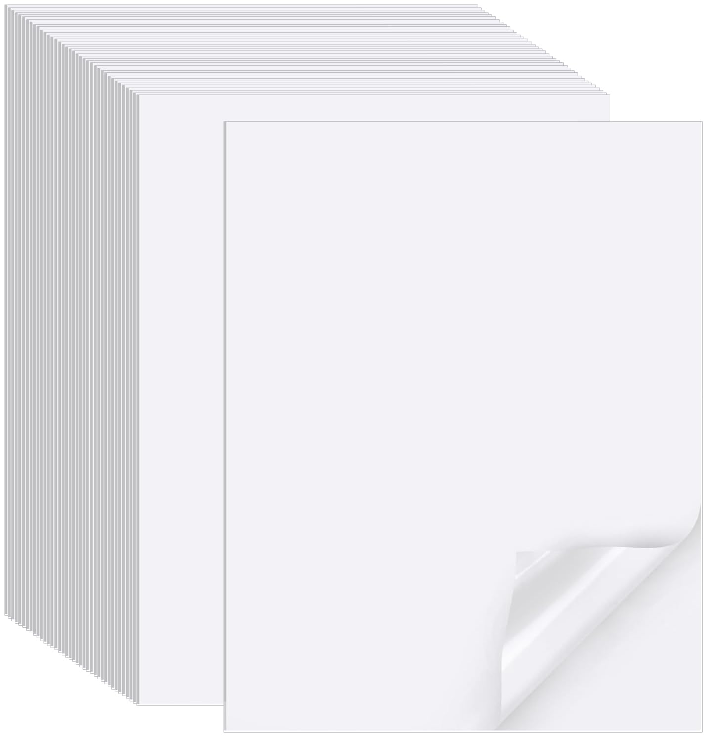 Printable Sticker Paper for Inkjet Printer, 300 Sheets 8.5" x11'' Matte Sticker Printer Paper Full Sheet Labels for Laser/Inkjet Printers, Letter Size