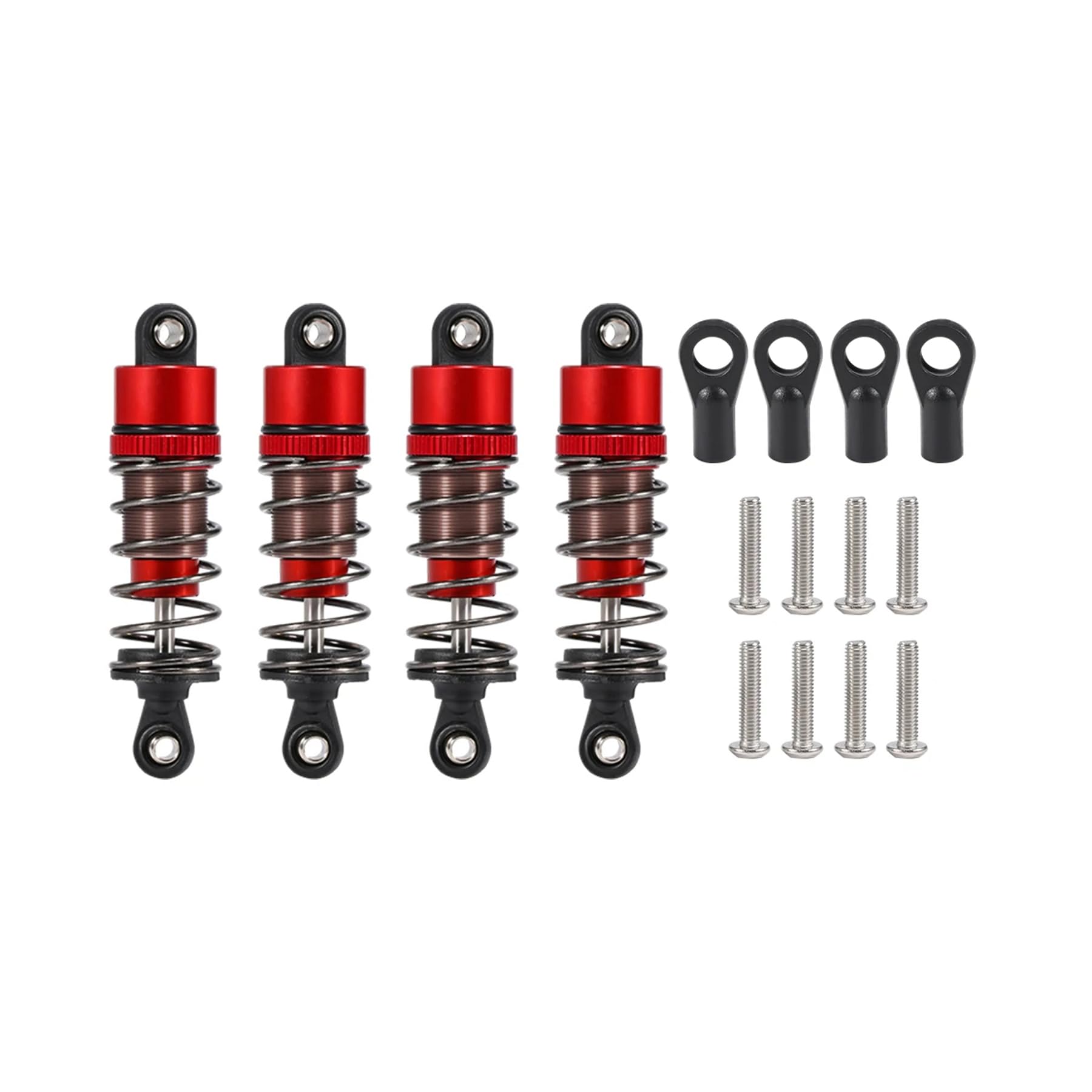 Ammortizzatori Universali In Alluminio 130mm Per Auto RC Scala 1/10 – Rosso, Coppia - Foto 2
