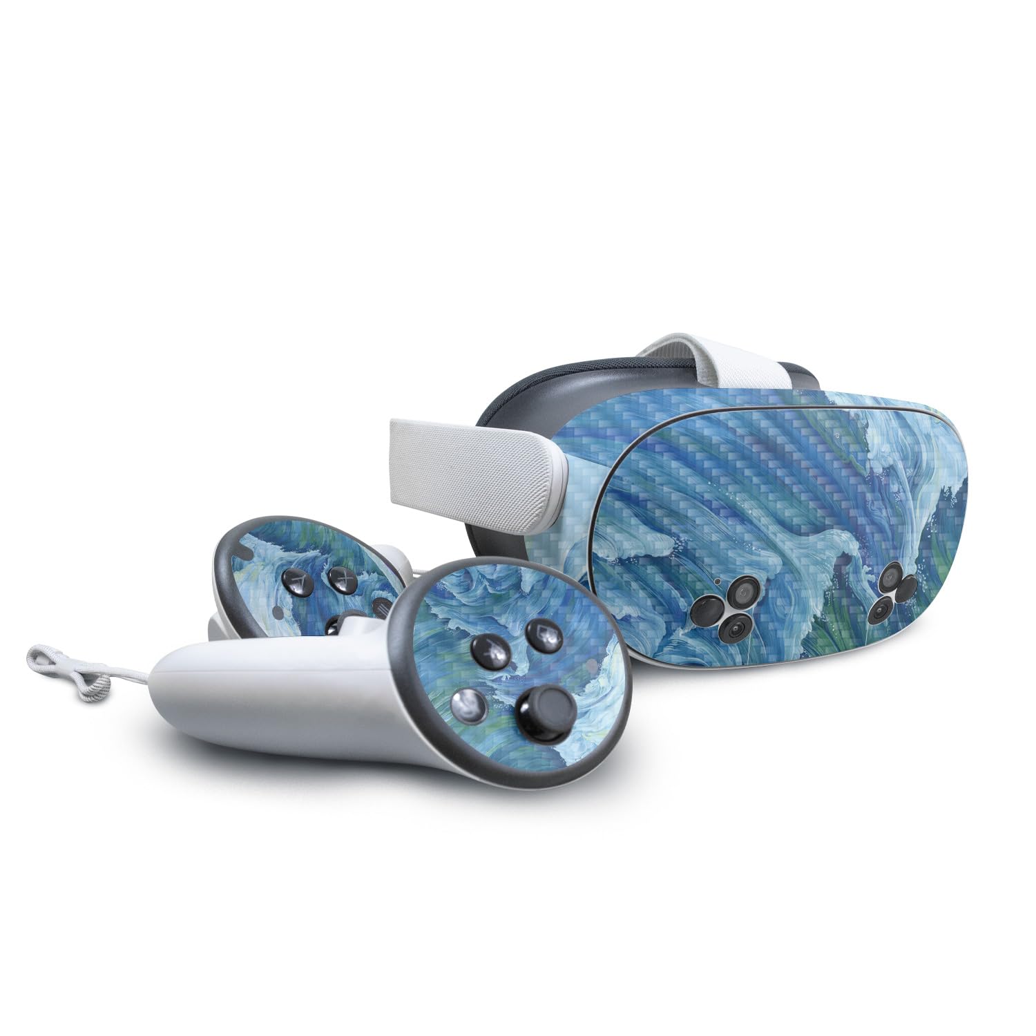 VR Skin Compatible with Meta Quest 3S - Action Fish Puzzle - Premium 3M Vinyl Protective Wrap Decal Cover - Easy to Apply | Crafted in The USA by MightySkins