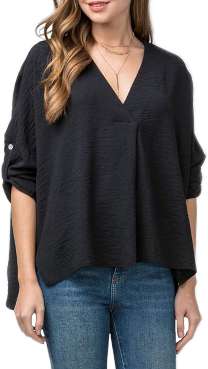SYB 2016 NEW Sexy Fashion Women T shirt Deep Draped V Neck Long Sleeve Stretch Basic Shirt Slim 