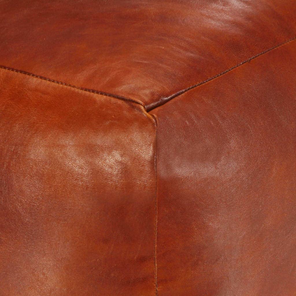 Genérico Puf 40x40x40 cm Cuero Genuino de Cabra,Otomanas-248126