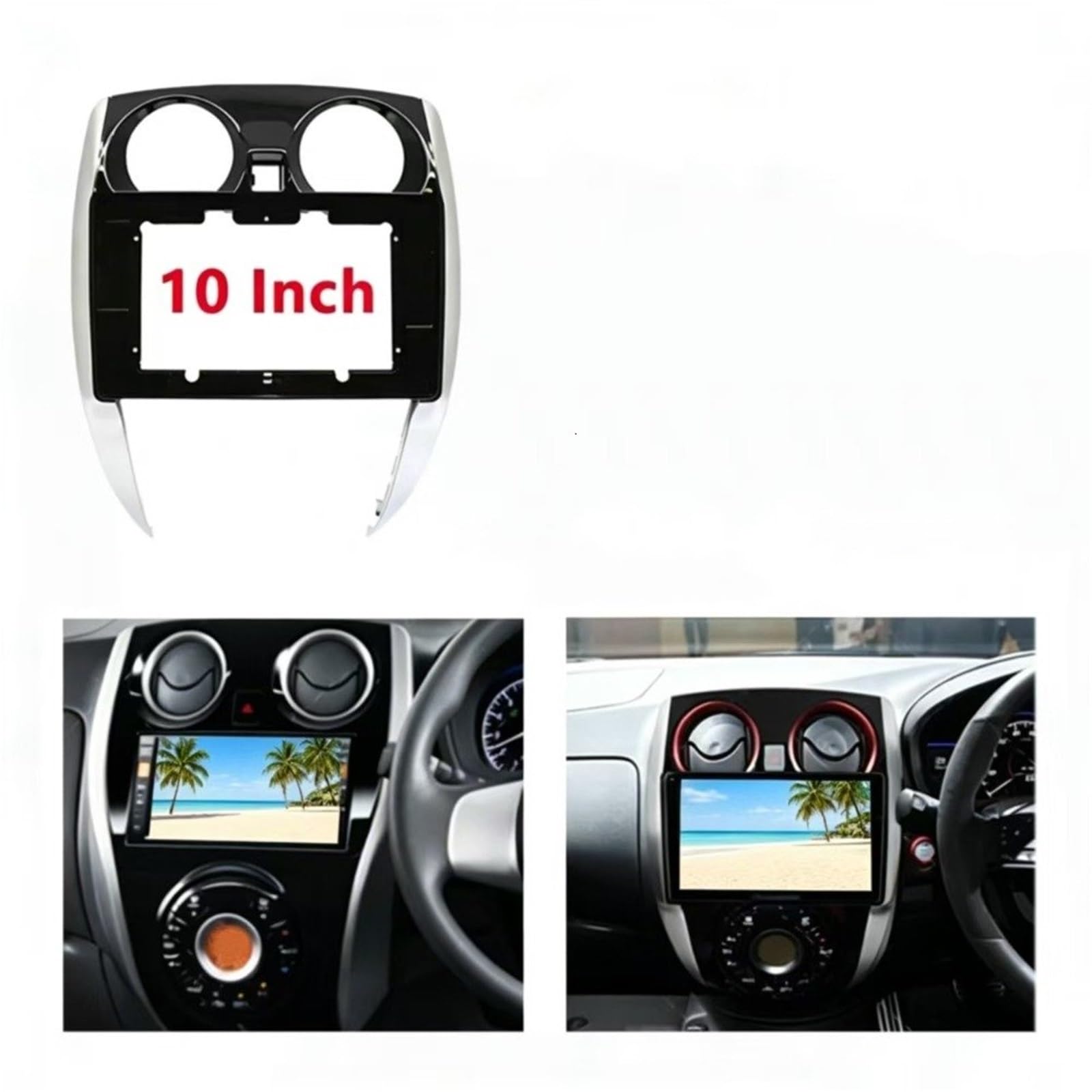 Mascherina per Autoradio Cruscotto per Autoradio | Per Nissan Per NOTE 2014-2017 Telaio Versatile Modifica Pannello Di Controllo Centrale Telaio Da 10 Pollici