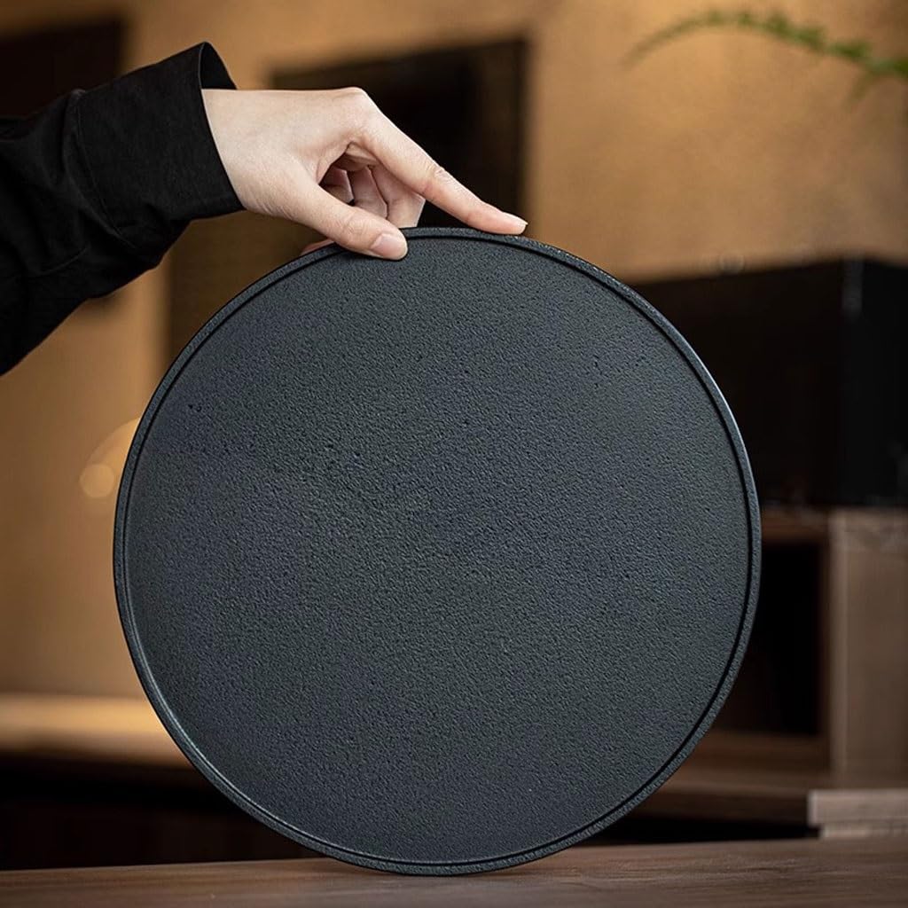 Wielofunkcyjna taca do serwowania Simple Handmade Tea Tray Household Small Dry Brewing Table Restaurant Round Service Tray Talerz do serwowania