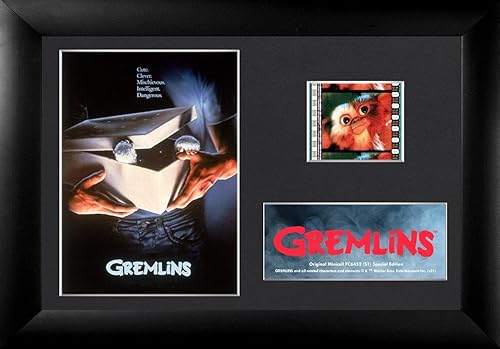 The Gremlins - Póster de película de 1984 - Presentación de escritorio MiniCell de 7 x 5 pulgadas de FilmCells - Con clip de película de 1.378 in