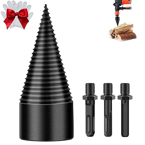 Sherem Easysplit - Broca Easysplit, broca para leña, divisor de madera, broca de división de madera, broca separadora de troncos extraíble con 3