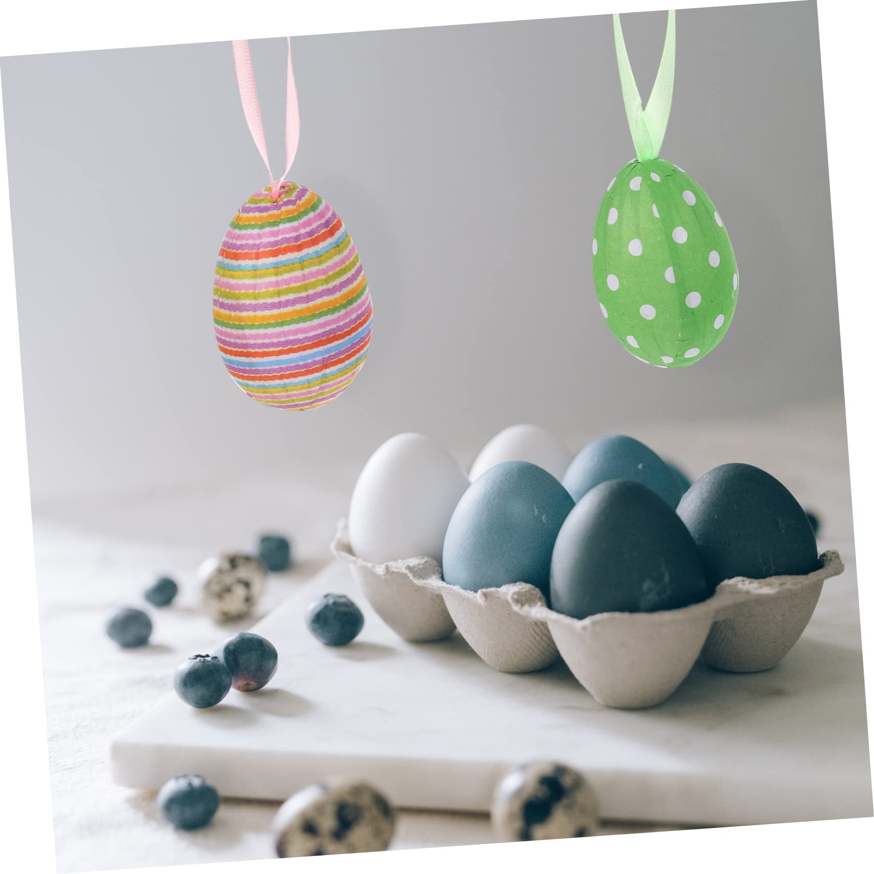 Cabilock 5 Sätze Schaumstoff-Ei-anhänger Ornamente Wachteleier Deko-Eier Aus Schaumstoff Easter Egg Decoration Ostern Tischdeko Osterei-Dekorationen Osterei-verzierung Papier Stück * 5