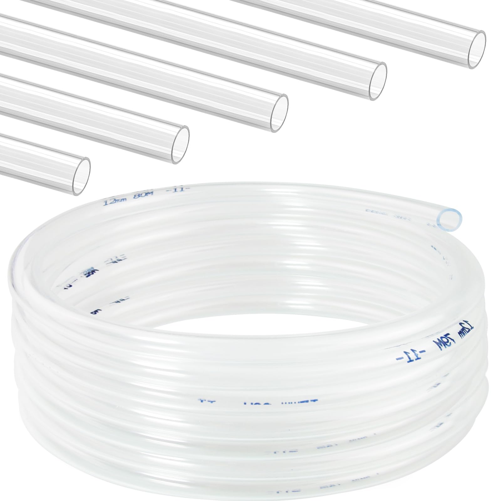 Macepason1/2" ID x 5/8” OD 10 Feet Clear Vinyl Tubing 1/2 Vinyl Tubing Clear Tubing Clear Hose PVC Tubing