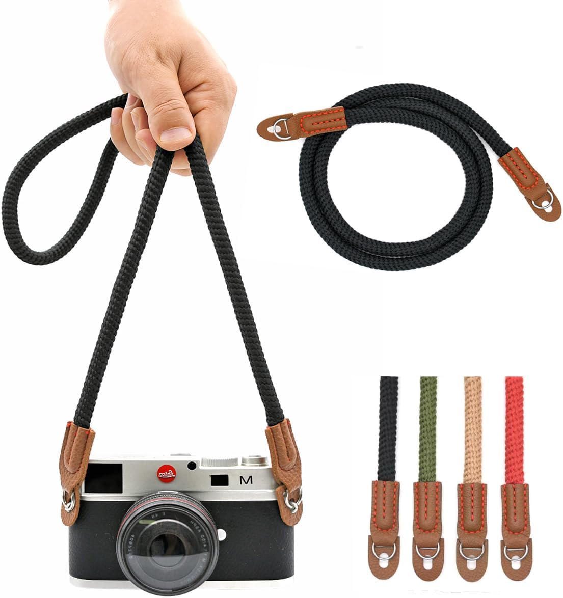 EorefoCamera Strap Vintage 100cm Camera Rope Strap Neck Shoulder Belt Strap for Mirrorless and DSLR Camera.