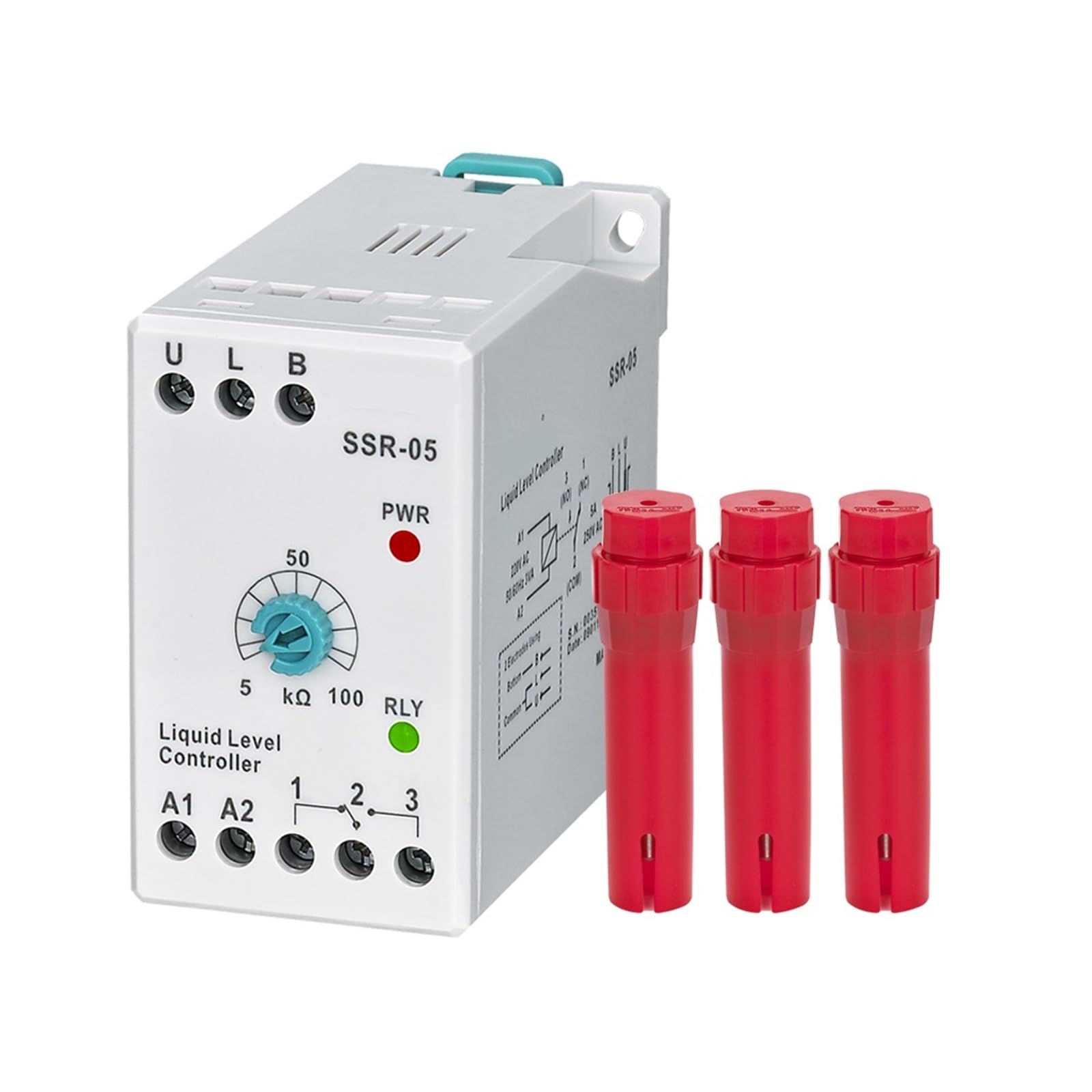 BALYDLUL SSR-05 Liquid level control Relay-Sensitivity Adjustable(220VAC,With electrode probe)