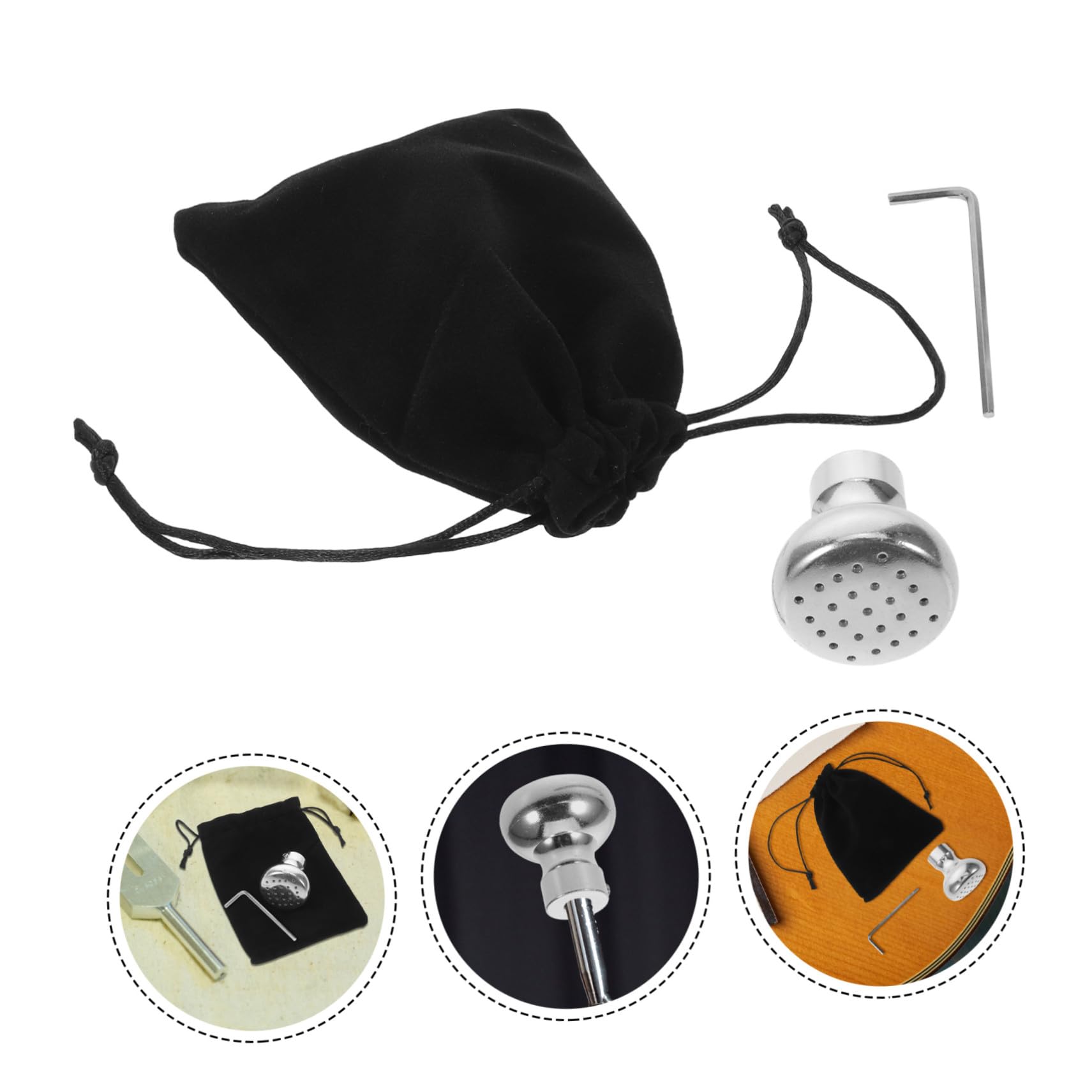 VANZACK Accesorios De Belleza Con Diapasón Soporte Metálico Para Diapasones Para Diapasón Bolsa Protectora Accesorio Para Reparación De Instrumentos Musicales Uso Salas De Práctica