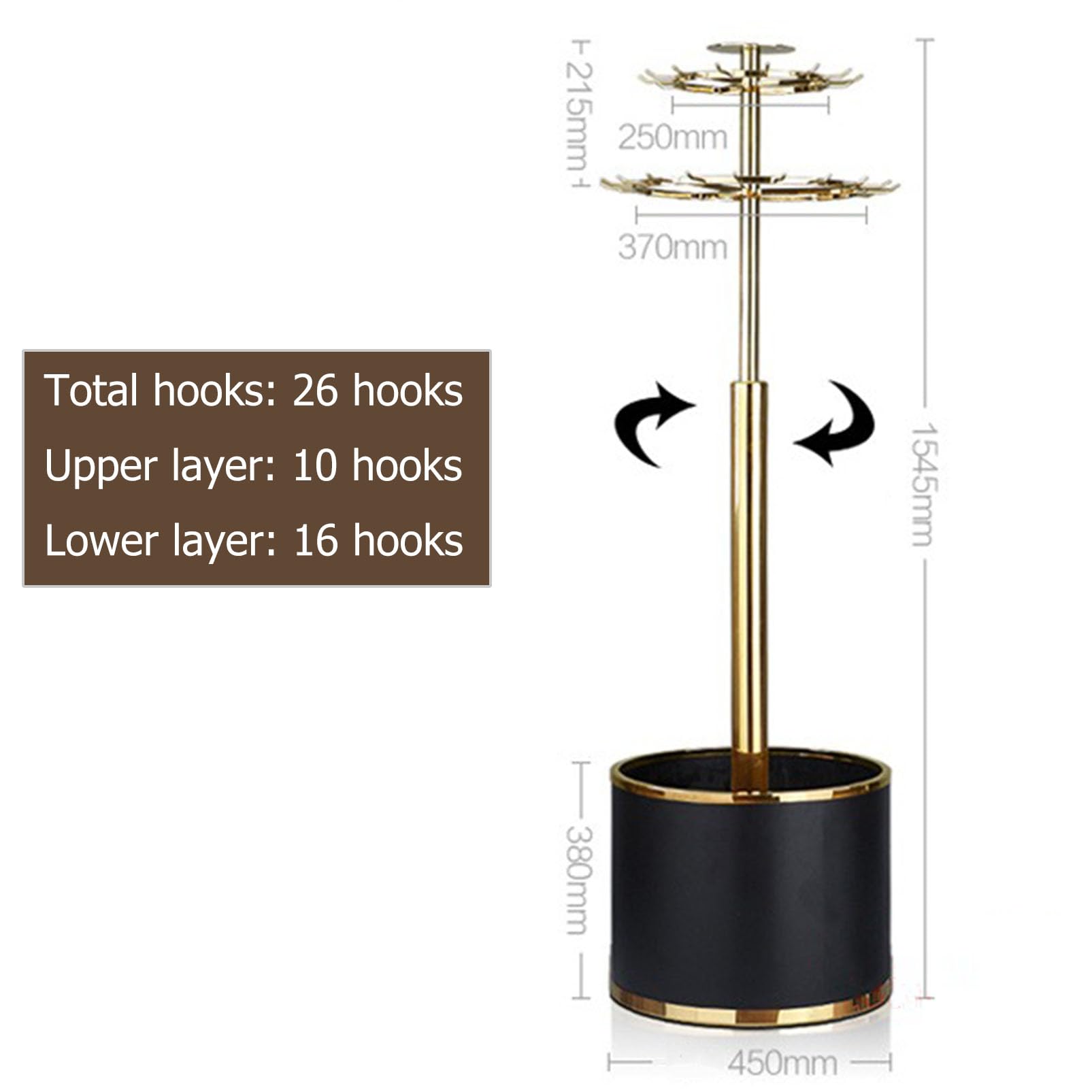 Supporto per cintura rotante per armadio nizer con porta cravatte e mensola per borsa Supporto per cintura per accessori per armadio Portamonete per scialli e cravatte Venditore Stand Display per