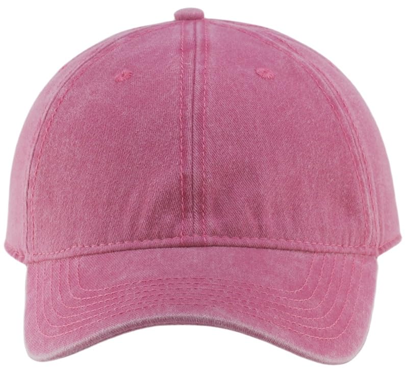 Image of Washed Cotton Trucker Hat, Soft Mesh Baseball Cap with Adjustable Snapback