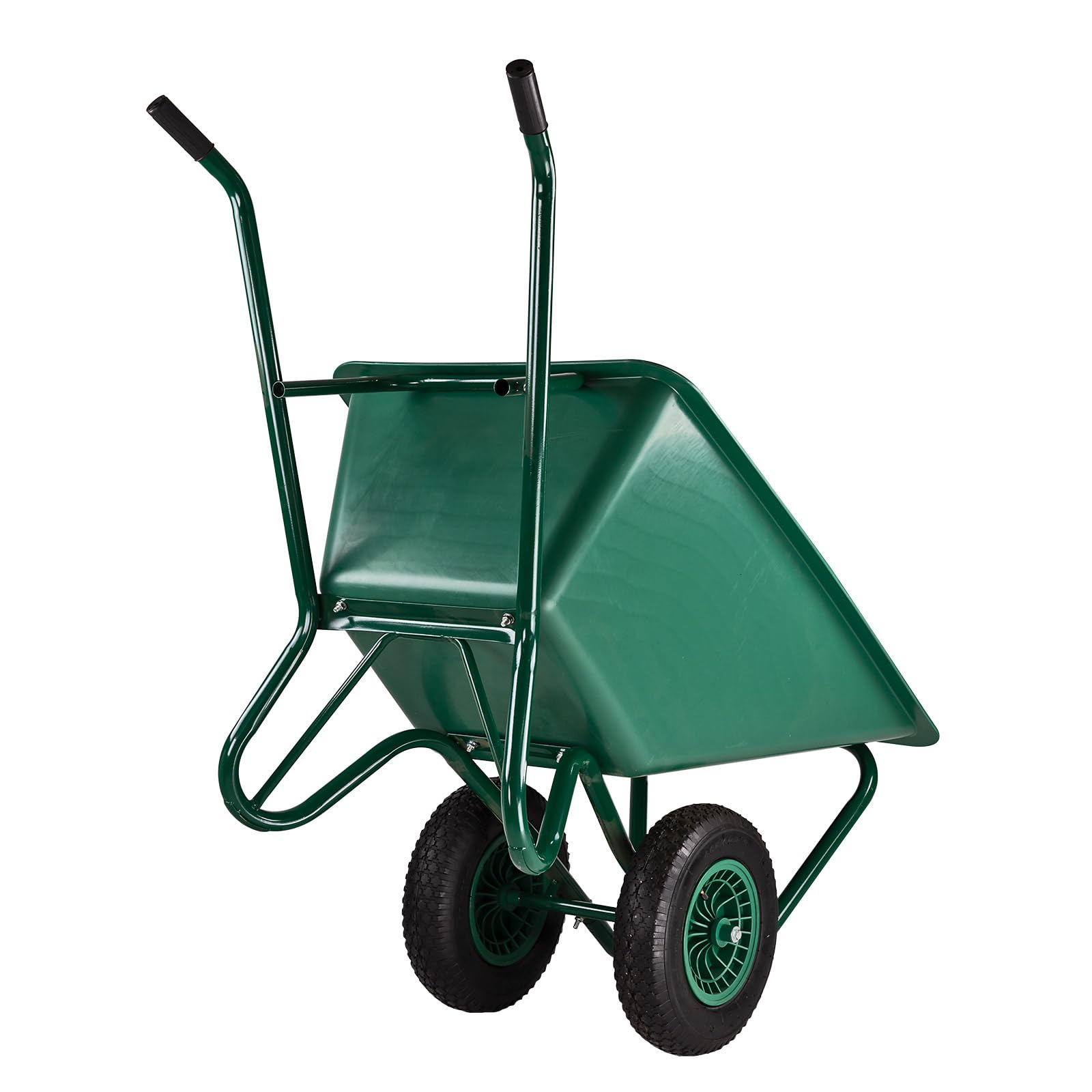 DEMA Gartenschubkarre SK130 Twin – 130 L, 2-Rad Schubkarre/Schiebkarre/Hofkarre, belastbar bis 150 kg, robust & stabil, ideal für Garten, Baustelle & Transport
