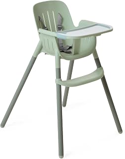 Peg Perego Poke High Chair - Modern and Easy to Clean - from 6 to 36 Months - Frosty Green (Soft Sage)