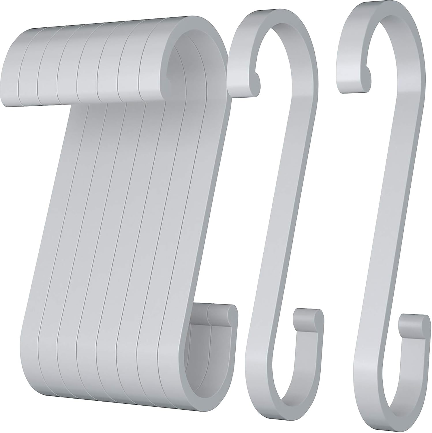 10Pcs S Hook Silver S Shaped Hooks Aluminum S Shaped Hooks Heavy Duty S Hanging Hooks Lightweight S Utility Hooks for Pots,Pans,Plants,Cups,Clothes,Towels,Kitchen,Bedroom,Bathroom,Office and Garden : Everything Else