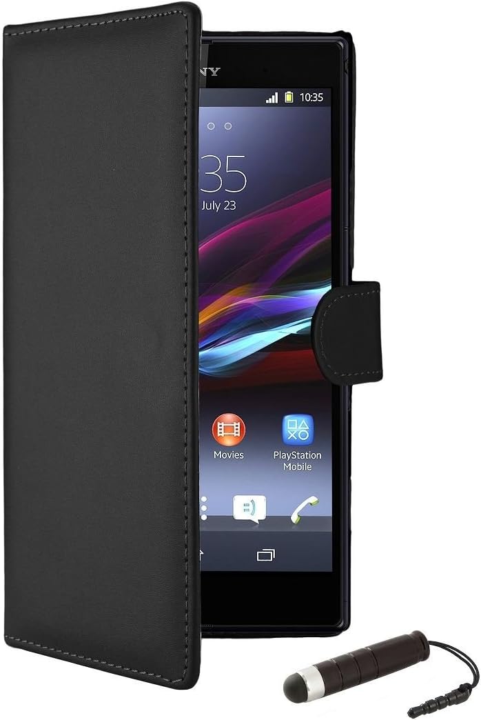 32nd Book wallet PU leather case cover for Sony Xperia Z1 Compact - Black