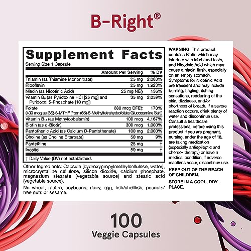 Jarrow B-Right Vitamin B Complex Formula, 100 Capsules - image 5
