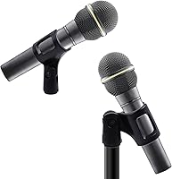 Vista 5 de 4 piezas Clip para micrófono de goma Soporte flexible para micrófono sin cables Ajustable en ángulo de mano (Rango de diámetro interno 30-50mm)