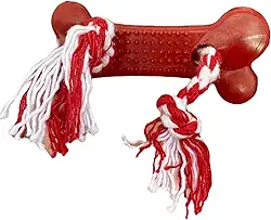 Osso Higiênico Com Corda,Médio,Brinquedo para Cachorro,Brinquedo para Cães
