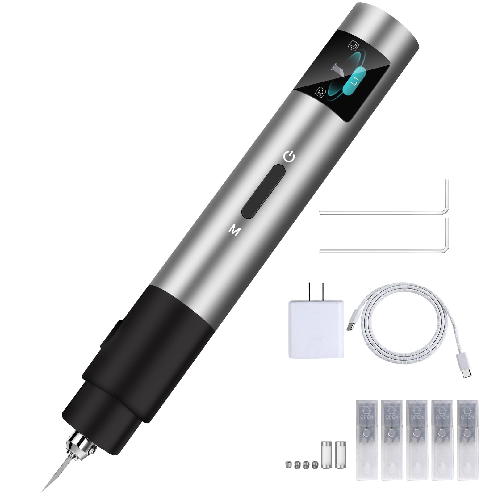 Cuchillo ultrasónico de 40 KHz para maquetas y manualidades con luz LED
