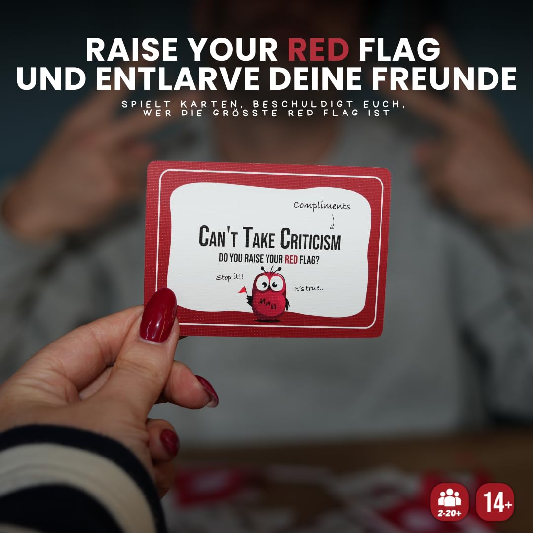 Alza la tua bandiera rossa: edizione originale - divertente gioco di carte per feste | 2-20+ giocatori | Età 14+ | 30 minuti | L'ultimo rompighiaccio per amici e feste