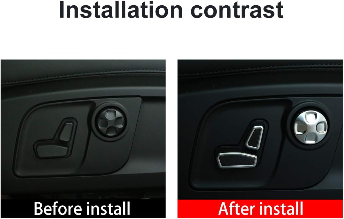 ABS Chrome Car Seat Adjustment Button Cover Trim for Alfa Romeo Giulia Stelvio 2017-2020